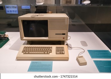 Paris, France - July 13 2019: Apple Computer Lisa 2, Made In 1984