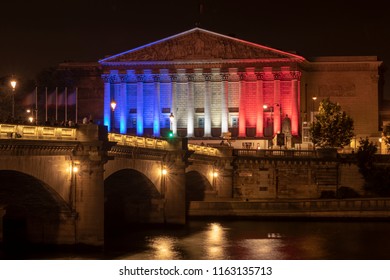 Paris France July 14th 2018 Bastille Day Palais Bourbon 