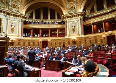 PARIS – FRANCE – July 18, 2019 – Session Of Questions To The Government At The French Senate 