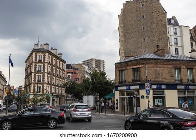 Paris, France - July 5, 2018: Place Coluche (Coluche Square)