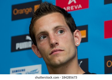 PARIS, FRANCE - JULY 7, 2011 - Renaud Lavillenie At Press Conference About Sport Meeting Areva