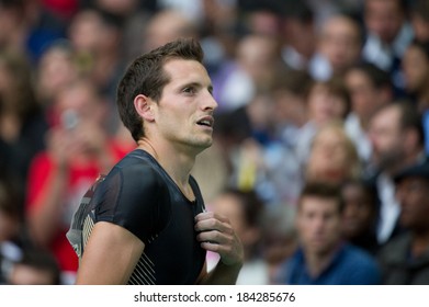 PARIS, FRANCE - JULY 7, 2011 - Renaud Lavillenie After A Jump At Meeting Areva To Stade De France