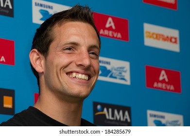 PARIS, FRANCE - JULY 7, 2011 - Renaud Lavillenie At Press Conference About Sport Meeting Areva