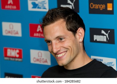 PARIS, FRANCE - JULY 7, 2011 - Renaud Lavillenie At Press Conference About Sport Meeting Areva