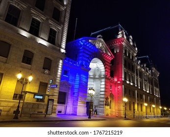 Paris, France - July 9, 2018: Préfecture De Police At Night In The Downtown Of Paris	