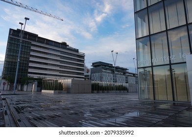 Paris, France - June 2021 - Office Buildings On Quai Français Mauriac, In Paris-Rive Gauche Business District, In Front Of French National Library (BNF) François Mitterrand (13th Arrondissement)