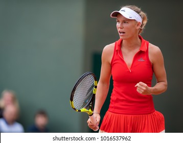 PARIS, FRANCE - JUNE 3 : Caroline Wozniacki At The 2017 Roland Garros Grand Slam Tennis Tournament