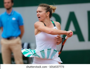 PARIS, FRANCE - JUNE 3 : Simona Halep At The 2017 Roland Garros Grand Slam Tennis Tournament