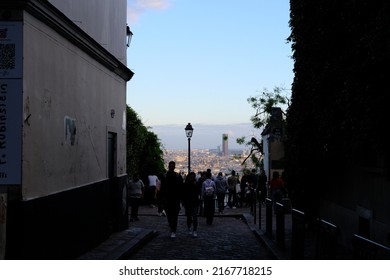 Paris, France - June, The 8th 2022: In The Street Of Montmartre.