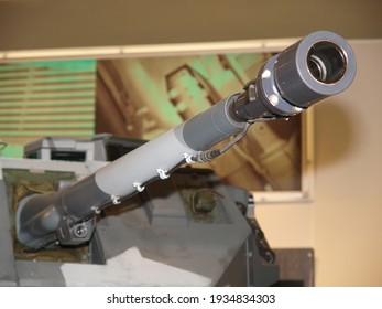 Paris, France - June.18.2008: The 35mm Main Gun Of Combat Vehicle 90 (CV90) At Eurosatory 2008