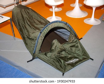 Paris, France - June.18.2008: Military Personal Tent At Eurosatory 2008