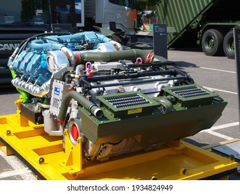 Paris, France - June.18.2008: Swedish CV90 (Combat Vehicle 90) Infantry Fighting Vehicle Power Pack