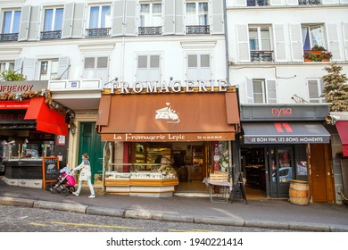 Paris, France - MAR 28, 2019: Cheese Shop In Montmartre