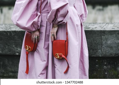 Paris, France - March 03, 2019: Street Style Outfit -  Ami Suzuki, Aya Suzuki After A Fashion Show During Paris Fashion Week - PFWFW19