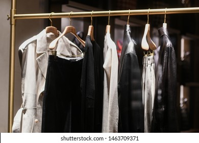 Paris, France - March 03, 2019: Women's Clothing In A Store In Paris, March 2019.