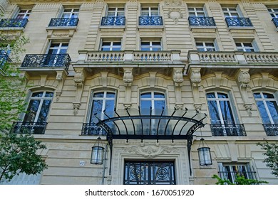 Paris; France - March 31 2019 : The Edith Piaf Apartment Block,Lannes Boulevard 