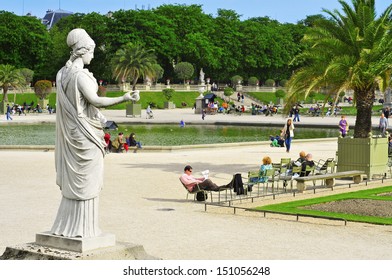 PARIS, FRANCE- MAY 15: View of Jardin du Luxembourg on May 15, 2013 in Paris, France. With 224,500 square meters, this is the second largest public park in Paris