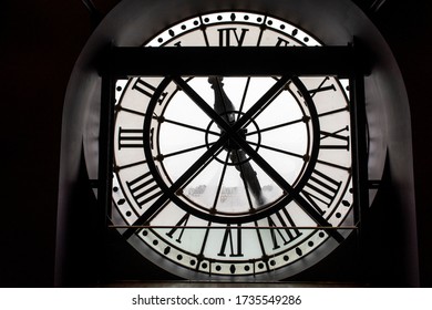 PARIS, FRANCE - MAY 19, 2020: The Famous Clock At The Musée D'Orsay In Paris On New Year's Day 2020.