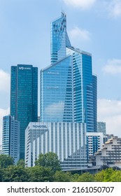 Paris, France - May 2022 : Tour First Tower In La Defense Business District In Paris, France