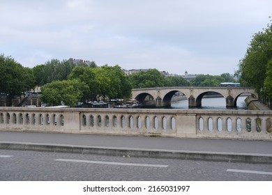 Paris, France - May the 20th 2022: A view of the Seine river from the bridge Louis-Phillipe.
