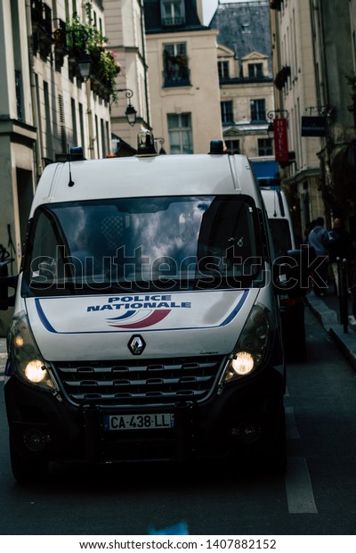 Paris
France May 25, 2019 View of the French National Police in
intervention during protests of the Yellow Jackets against the
policy of President Macron on saturday
afternoon