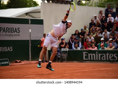 Paris, France - May 27 2019: Jan-Lennard Struff Playing In Roland Garros 1st Round