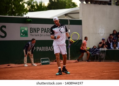 Paris, France - May 27 2019: Jan-Lennard Struff Playing In Roland Garros 1st Round