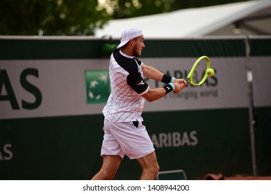 Paris, France - May 27 2019: Jan-Lennard Struff Playing In Roland Garros 1st Round