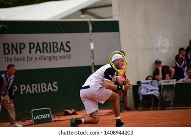 Paris, France - May 27 2019: Jan-Lennard Struff Playing In Roland Garros 1st Round