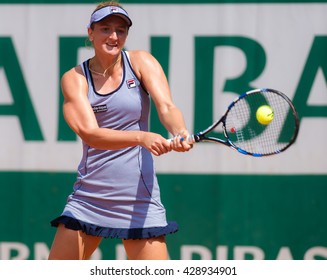 PARIS, FRANCE - MAY 27 : Irina-Camelia Begu In Action At The 2016 French Open