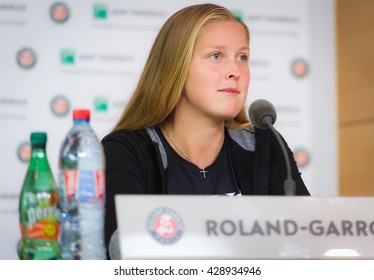 PARIS, FRANCE - MAY 27 : Shelby Rogers Talks To The Media At The 2016 French Open