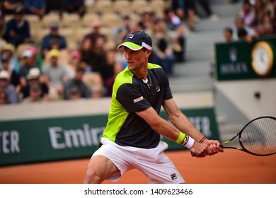 Paris, France - May 28 2019: Andreas Seppi In Roland Garros 1st Round Action