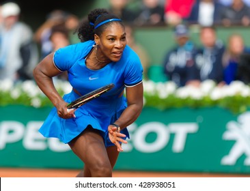 PARIS, FRANCE - MAY 28 : Serena Williams In Action At The 2016 French Open