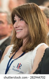 PARIS, FRANCE - MAY 30, 2015 : Carla Bruni During The Founding Congress Of The Republican Party.