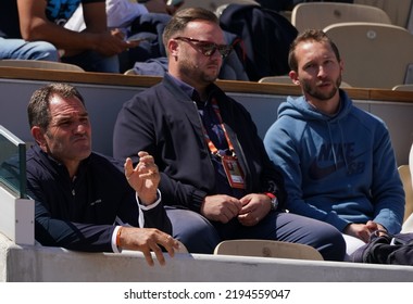 PARIS, FRANCE - MAY 30, 2022: Carlos Martinez, The Coach Of Russian Tennis Player Daria Kasatkina, Attends Her Round Four Match At Roland Garros 2022 In Paris, France