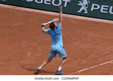 PARIS, FRANCE - MAY 31:  Cameron Norrie (GBR) Competes In Round 3 At The The French Open On May 31, 2018 In Paris, France.