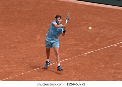 PARIS, FRANCE - MAY 31:  Cameron Norrie (GBR) Competes In Round 3 At The The French Open On May 31, 2018 In Paris, France.