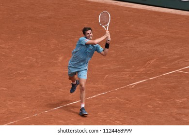 PARIS, FRANCE - MAY 31:  Cameron Norrie (GBR) Competes In Round 3 At The The French Open On May 31, 2018 In Paris, France.