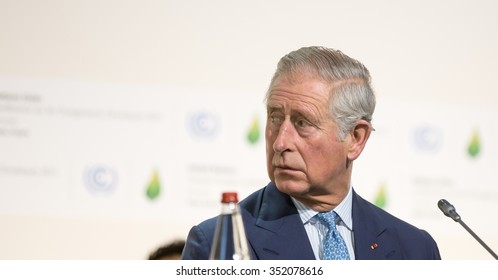 PARIS, FRANCE - Nov 30, 2015: Charles, Prince Of Wales At The 21st Session Of The UN Conference On Climate Change