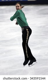 PARIS, FRANCE - NOVEMBER 16, 2013: Jason BROWN Of USA Performs Free Program At Trophee Bompard ISU Grand Prix At Palais Omnisports De Bercy.