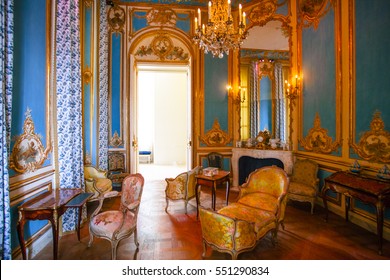 PARIS, FRANCE - OCTOBER 2, 2016 : Apartments of Napoleon III. Louvre Museum is the biggest museum in word with nearly 35,000 exhibits.