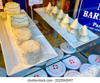 Paris, France - October 2022: Artisan Cheese Shop In Paris