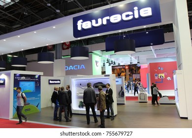 PARIS, FRANCE - OCTOBER 7th, 2014 : French Company Faurecia At Paris Autoshow