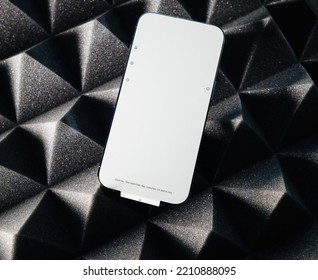 Paris, France - Sep 25, 2021: Unboxing Close Up Of The New Triple Camera On The New IPhone 13 Pro Max Sierra Blue New Color On Tech Background - Protection Paper On Display