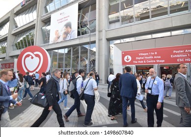 Paris, France - September 1, 2019: Congress of the European Society of Cardiology at the Porte de Versailles Convention Center in Paris