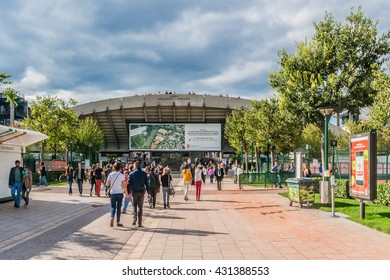 PARIS, FRANCE - SEPTEMBER 20, 2015: Stade Roland Garros (