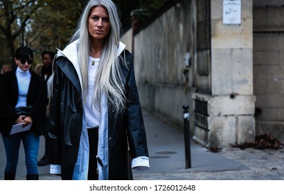 PARIS, France- September 30 2018: Sarah Harris On The Street In Paris.