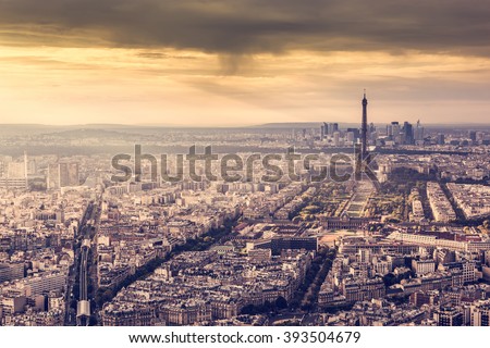 Similar – Foto Bild Eiffelturm in Paris bei goldenem Sonnenuntergang