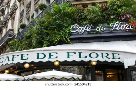 Paris, France-July 12, Cafe De Flore Popular Parisian Cafe, July 12.2014 In Paris