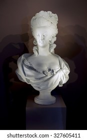 PARIS, FRANCE-July 24, 2015: Bust of Marie Antoinette at the Louvre on July 24th, 2015.